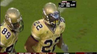 Tashard Choice 25 Yard Touchdown against Miami 2006