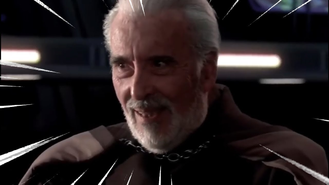 I can't found anything interesting in Count Dooku in this game, but...