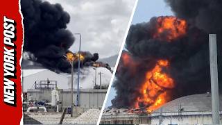 Israels Haifa Oil Refinery Burns Again After Missile Barrage
