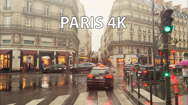 Paris 4K - Summer Rain - Driving Dowtown