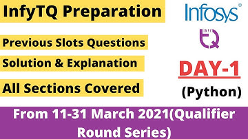 Infytq Preparation 2022 | Day 1 Python Previous Year Questions  Practice, Prepare & Crack It #infytq