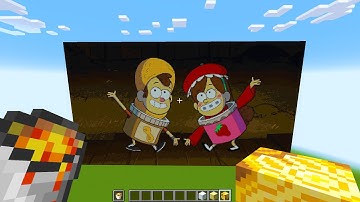 How To Draw in Minecraft ? | Pixel Art | Gravity Falls