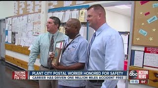Letter carrier honored for safety