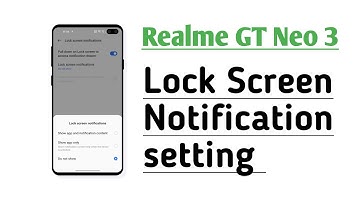 Realme GT Neo 3 Lock screen Notification setting