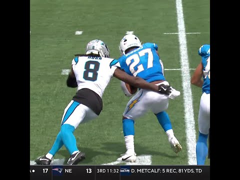 J.K. Dobbins rushes for a 14-yard Gain vs. Carolina Panthers
