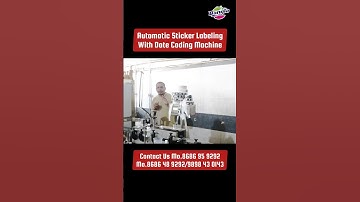 Automatic Sticker Labeling With Date Coding Machine... #shorts #shortsfeed #shortvideo