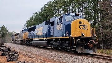 CSXT C740 Rolls Into Chapin SC On The CN&L Subdivision With SD70MAC CSXT 4724 Leading
