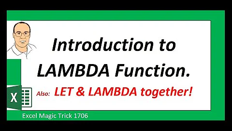 LAMBDA Excel Function. LET & LAMBDA together to make Single Cell Reports. Excel Magic Trick 1706