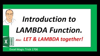 LAMBDA Excel Function. LET &amp; LAMBDA together to make Single Cell Reports. Excel Magic Trick 1706