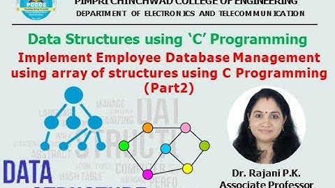 Implement Employee Database Management using array of structures using C Programming (Part2)