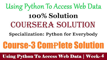 Coursera | Using Python to Access Web Data Week-4 programming-1 100% Solution | Python for Everybody