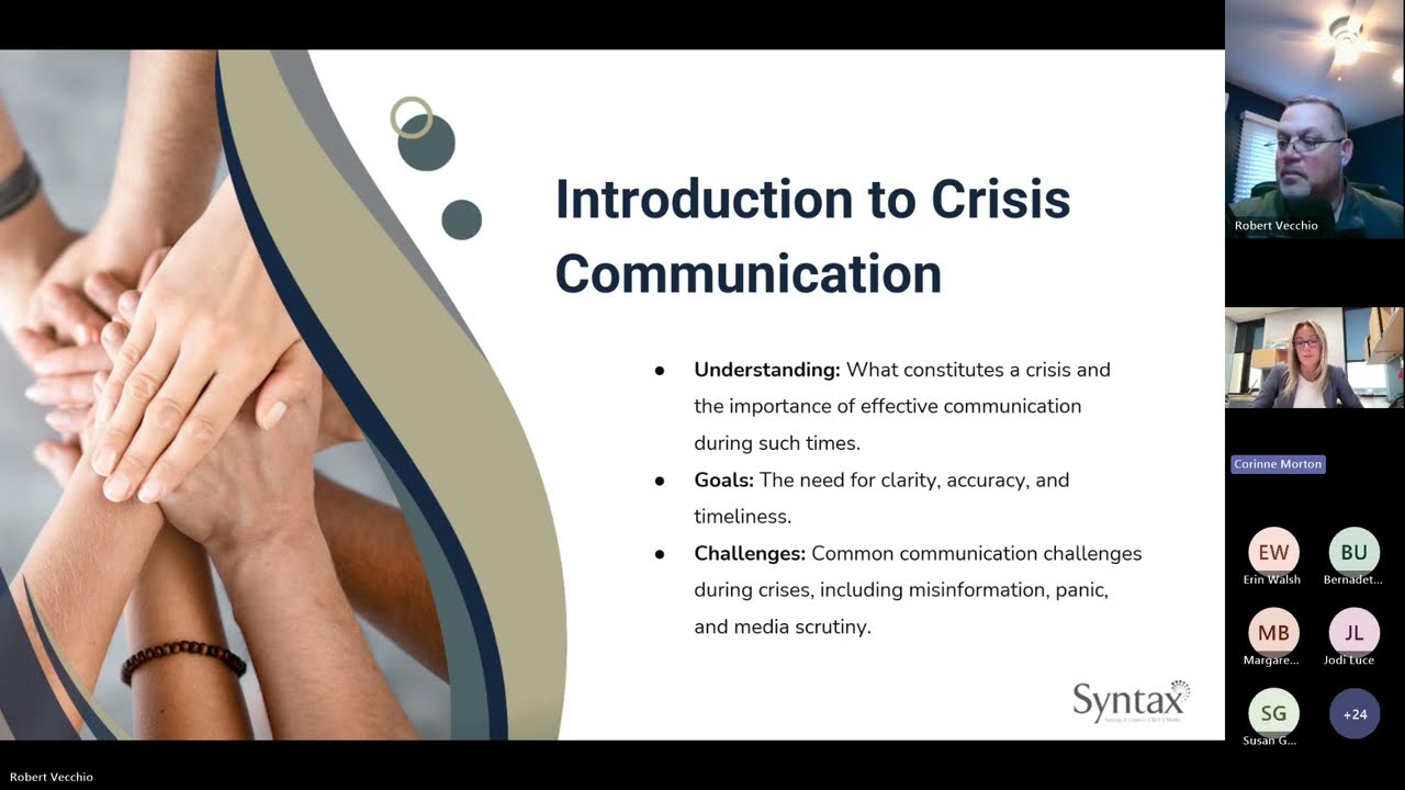 Communications During A Crisis 3/12/2024