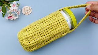 How to Crochet Easy Bottle Holder | Crochet Gift Ideas | ViVi Berry DIY