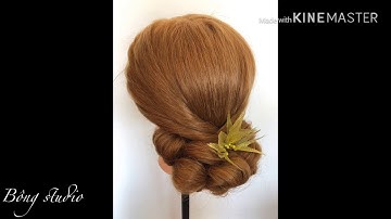 Hướng dẫn bới tóc cô dâu đơn giản (Bông Studio) mẫu 43