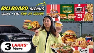 Letting Billboard decide What I Eat for 24 Hours | *Tough Food Challenge😩