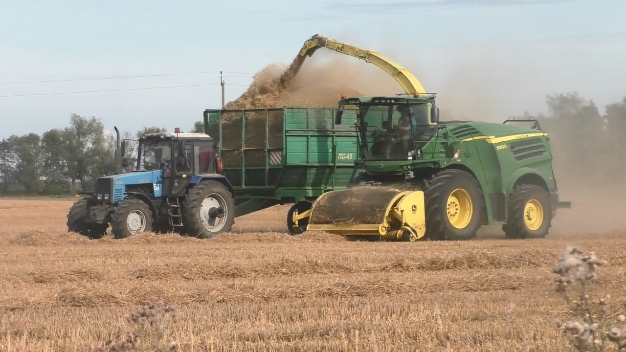🔥 Уборка Соломы как Профи! 🌾 John Deere 8300 в Действии!
