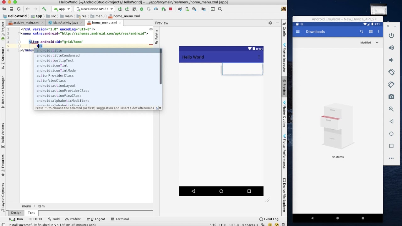 Option Menu in Android | android app development tutorial for beginners ...