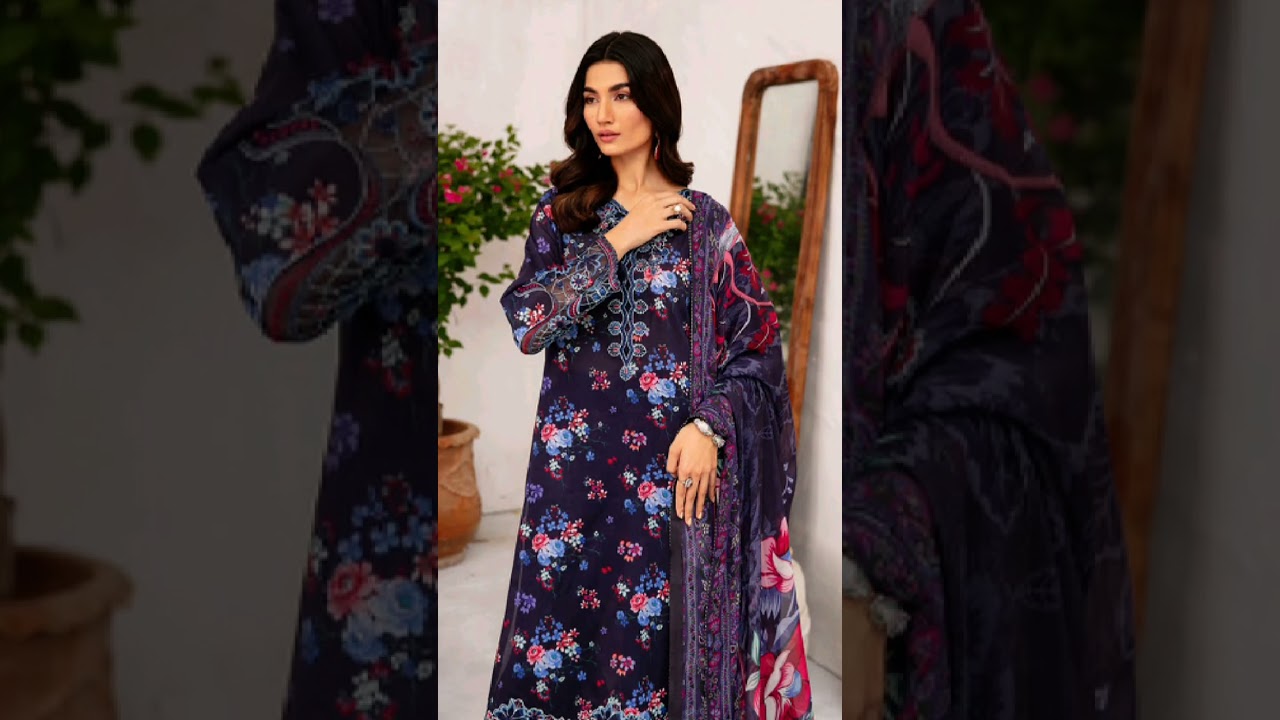 *RAMSHA BY RANGREZ* *Luxury Embroidery Lawn Collection With Shiffon Silk Dupata*  Price : 6200/*