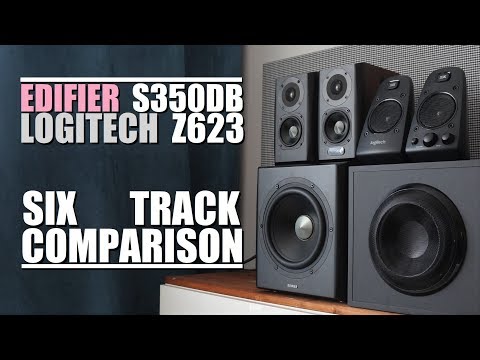 Edifier S350DB vs Logitech Z623  ||  6-Track Comparison