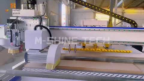 The 2130 multi-functional atc cnc router is equipped with saw blades and an auto labeling system