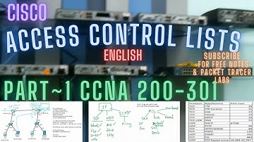 CCNA 200 301 Access Control List Idea, Free Course, English, Cisco ACL Standard Extended Named, IP
