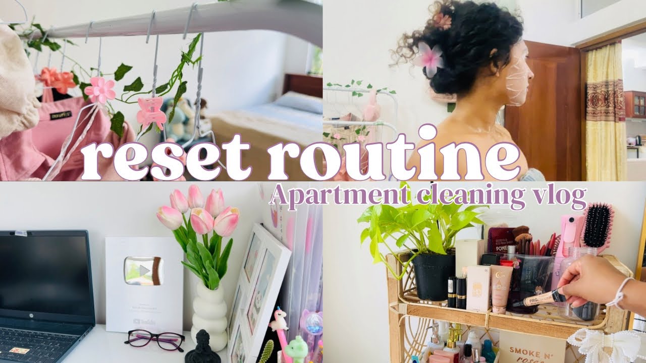 මගේ apartment එක ලස්සනට clean කරමුද 🌷🧺🪴monthly Reset routine | cleaning & organizing vlog #srilanka