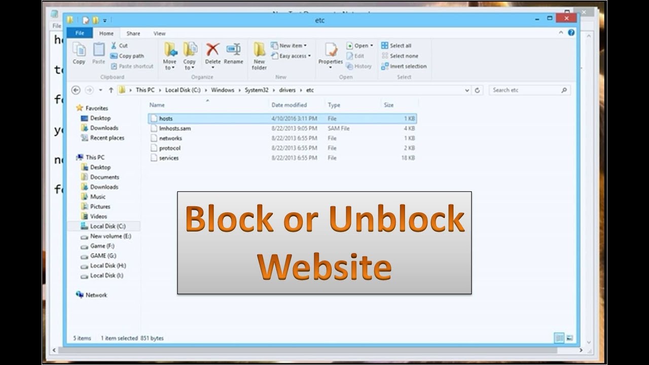 How to block or unblock website in your computer in just ...