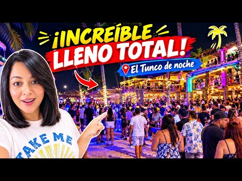 4K INCREIBLE LLENO TOTAL EN PLAYA EL TUNCO DE NOCHE 2026 🇸🇻