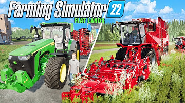 MEGA Challenge from $0 on FLAT MAP🚜Ep. 6🚜Farming Simulator 2022 timelapse