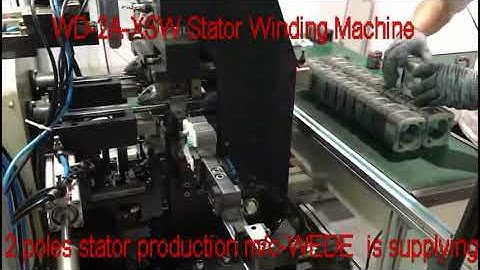 2 poles stator paper insertion and winding machine