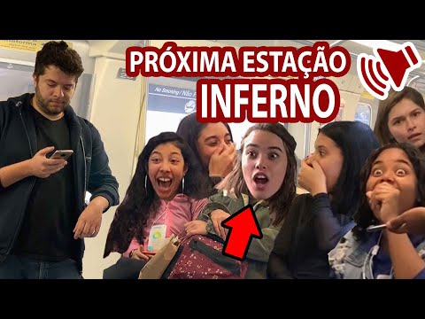 COLOQUEI A VOZ DO GOOGLE NO METRÔ! (PRÓXIMA ESTAÇÃO INFERNO)