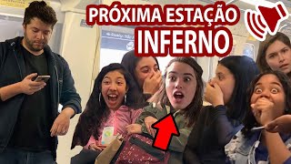 COLOQUEI A VOZ DO GOOGLE NO METRÔ! (PRÓXIMA ESTAÇÃO INFERNO)