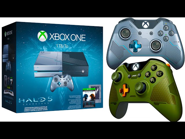 HALO 5 Xbox One Console & LIMITED EDITION Controllers - YouTube