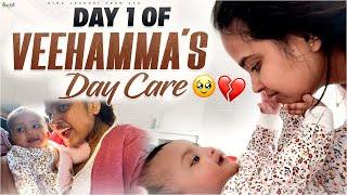 Reality Of Nri Working Mom Life 🥺 || Veehamma's First Day At Daycare...i Wasn't Ready For This 💔