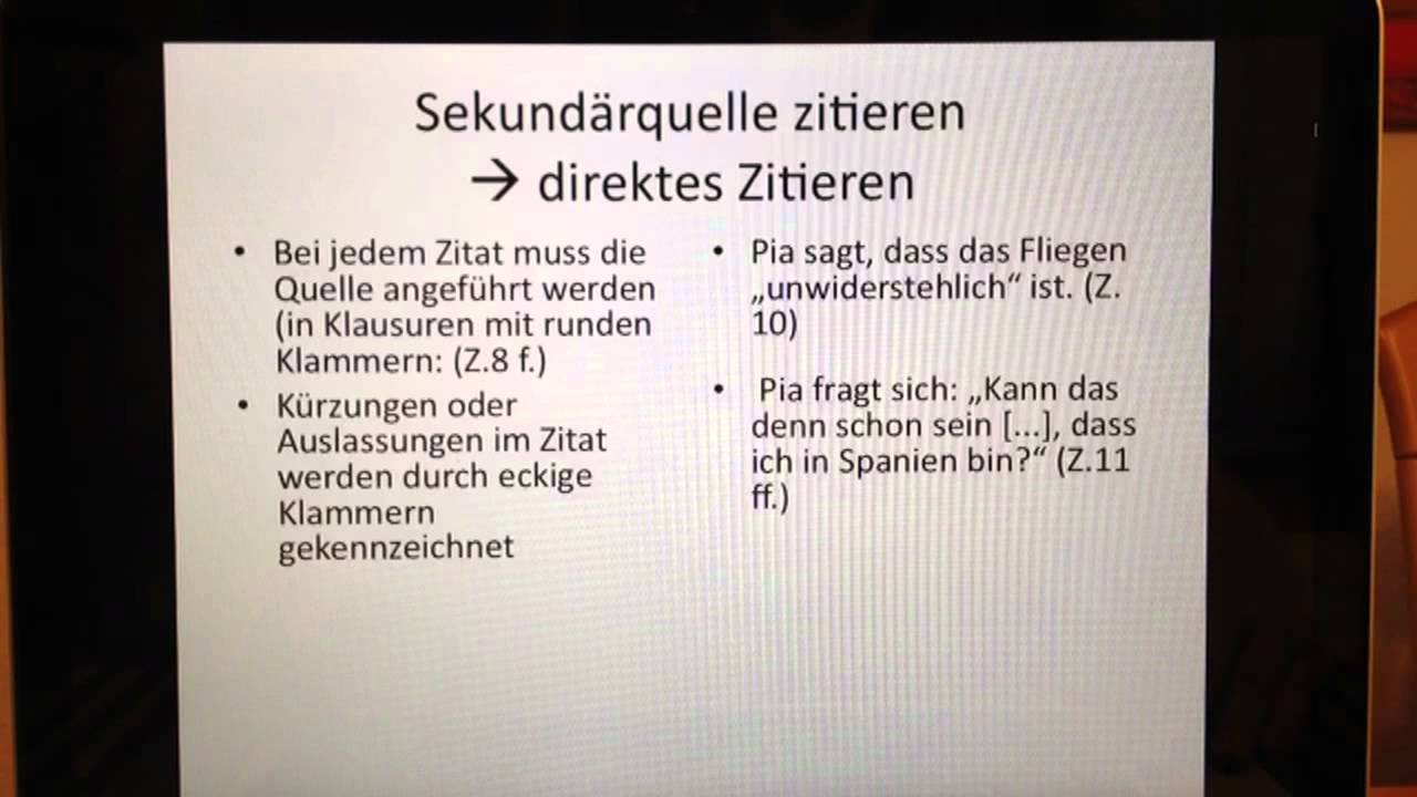 Sekundärquelle Zitieren Richtiges Zitieren Von Quellen Youtube