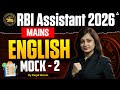 RBI Assistant Mains English 2026 | English Expected Paper Mock - 2 | By Kinjal Ma'am