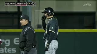 #21 Wake Forest vs #11 Virginia Tech | Highlight Game 2 | College Baseball 04/06/2024