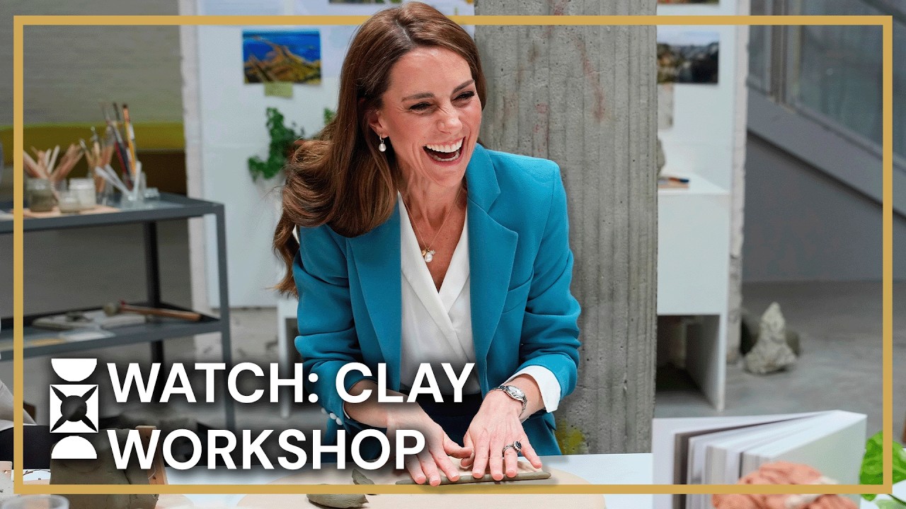 WATCH: Princess Kate Plays with Clay at Italian Workshop