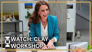WATCH: Princess Kate Plays with Clay at Italian Workshop