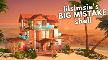 lilsimsie BIG MISTAKE shell challenge | Sims 4 Speed Build