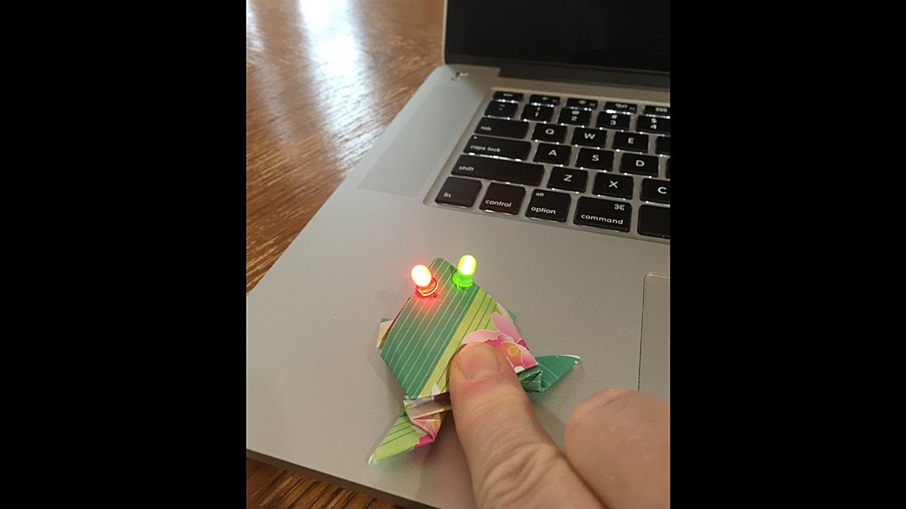 Origami Jumping Frog with LED Eyes YouTube