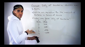 Grade 10 Math (Ontario, MPM2D) - Exponential Word Problem (Mass vs Time)