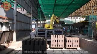 full automatic clay brick line robot brick stacking machine