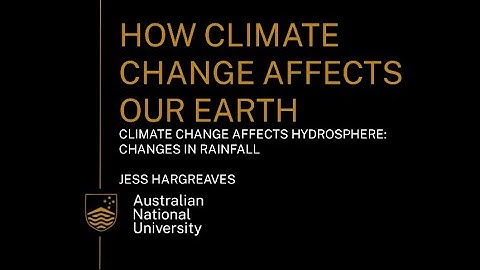 Climate change affects hydrosphere: Changes in rainfall