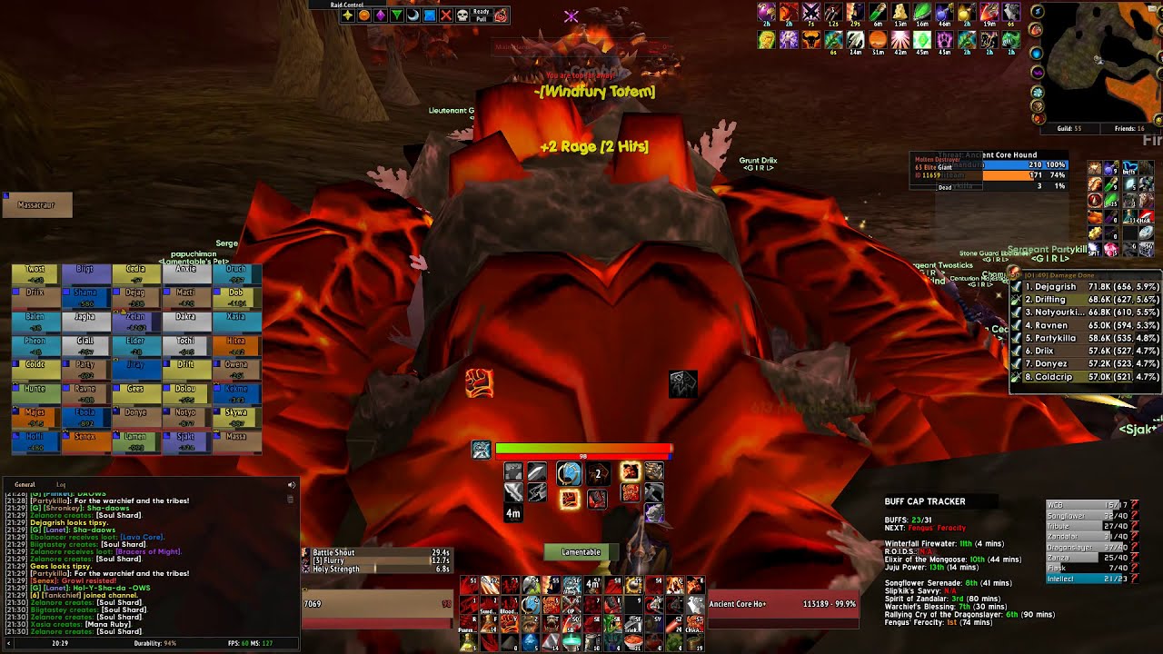 WOW Classic 33 Min MC clear  G I R L  Flamelash