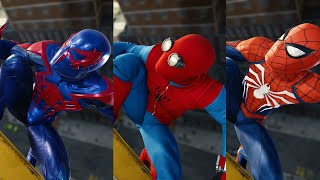 Spider-Man Stops the Crane (With All 45 Suits) - Marvels Spider-Man Remastered (PS5)