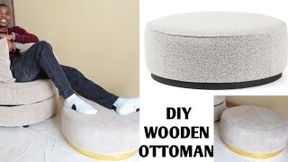 DIY OTTOMAN// watch to see how we made this wooden ottoman.