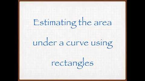 Estimating the area under a curve using rectangles