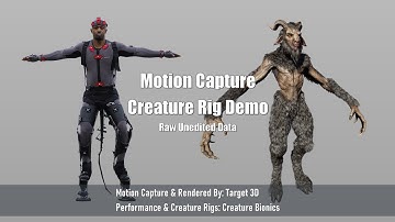 Motion Capture Creature Rig Demo With No Clean Up