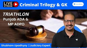 🔴 LIVE TRIATHLON | Criminal Trilogy and GK | Punjab ADA and MPADPO | Shubham Upadhyay